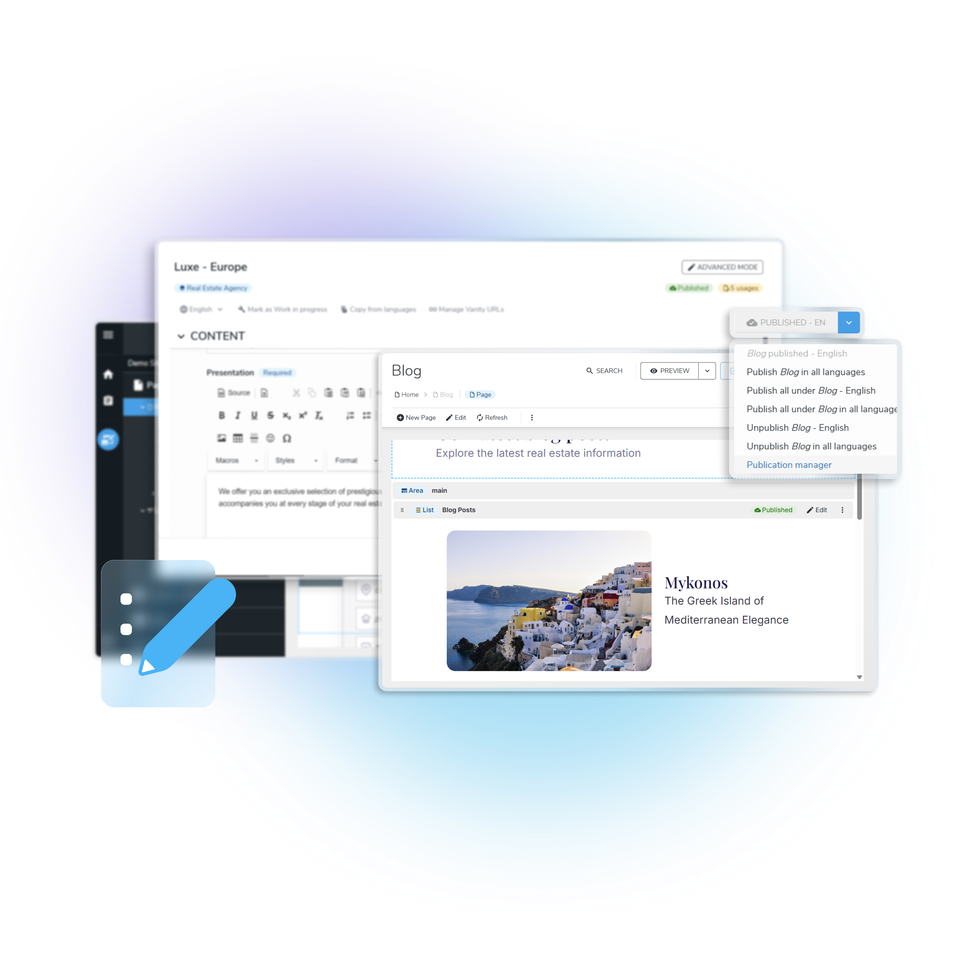 Édition visuelle de pages dans Jahia CMS