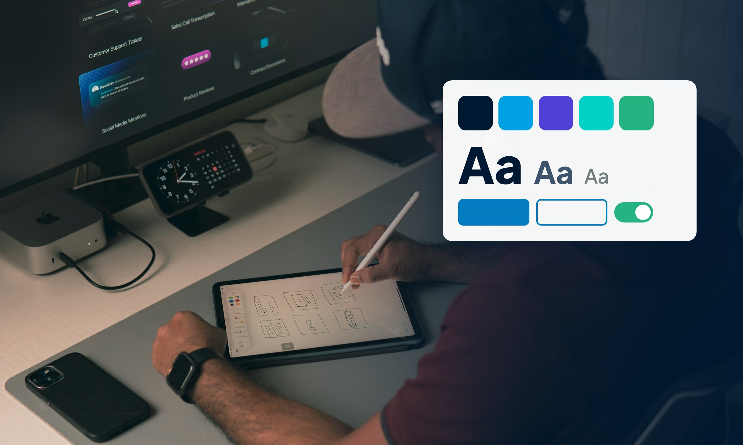 design-system-cms.jpg (Design system in the CMS: a design team at work and the component library)