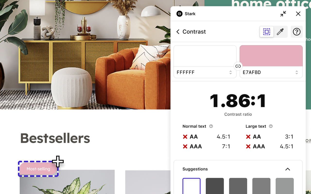 Visuel présentant Stark, un outil d'aide à la création de designs accessibles sur Figma